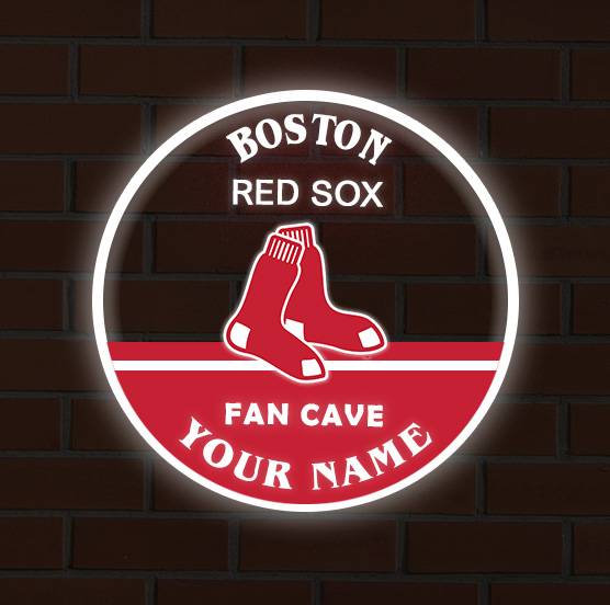 LIMITED EDITION - NEW CUSTOMIZED MLB03 BRS BOSTON RED SOX LED LIGHT WALL DECOR