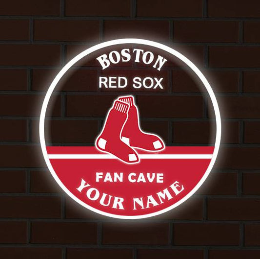 LIMITED EDITION - NEW CUSTOMIZED MLB03 BRS BOSTON RED SOX LED LIGHT WALL DECOR
