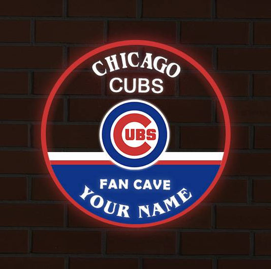 LIMITED EDITION - NEW CUSTOMIZED MLB04 CCS CHICAGO CUBS LED LIGHT WALL DECOR