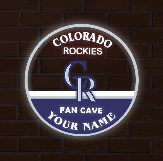 LIMITED EDITION - NEW CUSTOMIZED MLB30 COR COLORADO ROCKIES LED LIGHT WALL DECOR