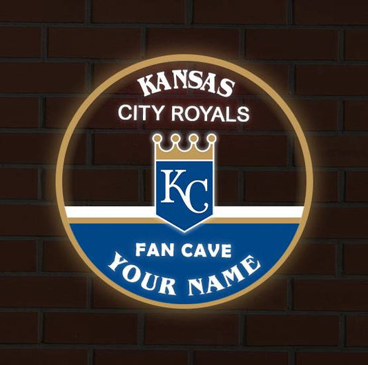 LIMITED EDITION - NEW CUSTOMIZED MLB19 KCR KANSAS CITY ROYALS LED LIGHT WALL DECOR