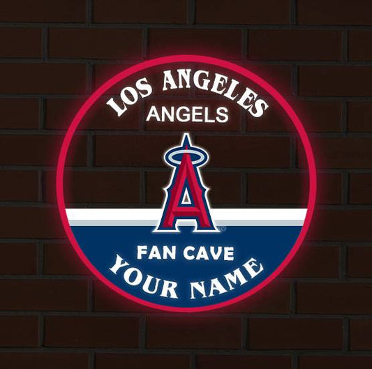 LIMITED EDITION - NEW CUSTOMIZED MLB27 LAA LOS ANGELES ANGELS LED LIGHT WALL DECOR