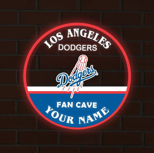 LIMITED EDITION - NEW CUSTOMIZED MLB02 LAD LOS ANGELES DODGERS LED LIGHT WALL DECOR