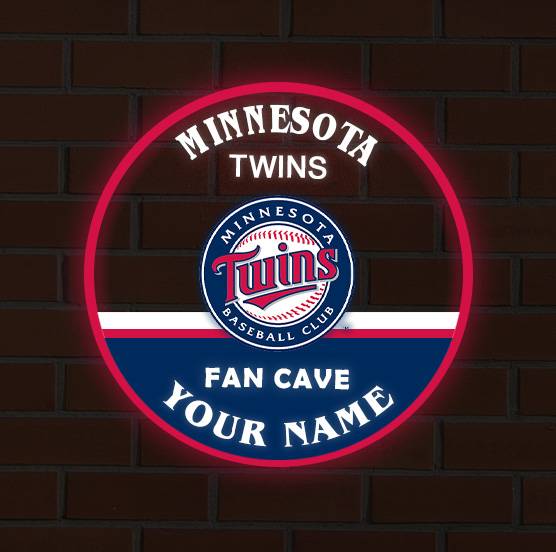 LIMITED EDITION - NEW CUSTOMIZED MLB22 MTS MINNESOTA TWINS LED LIGHT WALL DECOR