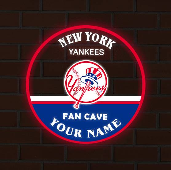 LIMITED EDITION - NEW CUSTOMIZED MLB01 NYY NEW YORK YANKEES LED LIGHT WALL DECOR