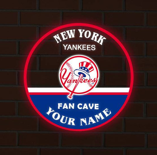 LIMITED EDITION - NEW CUSTOMIZED MLB01 NYY NEW YORK YANKEES LED LIGHT WALL DECOR