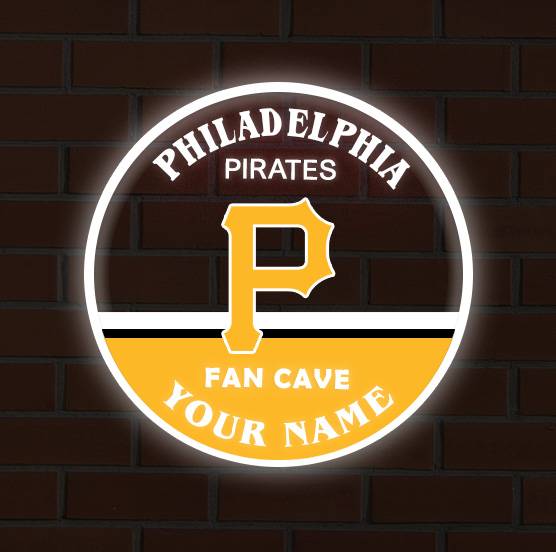 LIMITED EDITION - NEW CUSTOMIZED MLB29 PHP PITTSBURGH PIRATES LED LIGHT WALL DECOR