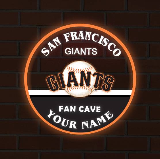LIMITED EDITION - NEW CUSTOMIZED MLB06 SFG SAN FRANCISCO GIANTS LED LIGHT WALL DECOR