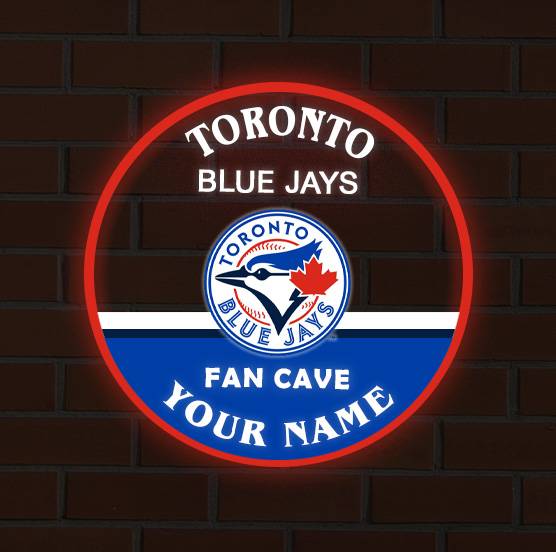 LIMITED EDITION - NEW CUSTOMIZED MLB12 TBJ TORONTO BLUE JAYS LED LIGHT WALL DECOR