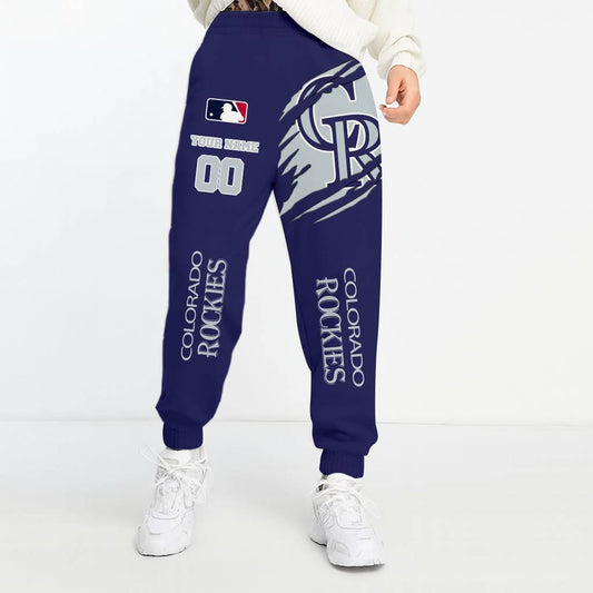 LIMITED EDITION - NEW CUSTOMIZED MLB30 COR COLORADO ROCKIES UNISEX LONG PANTS