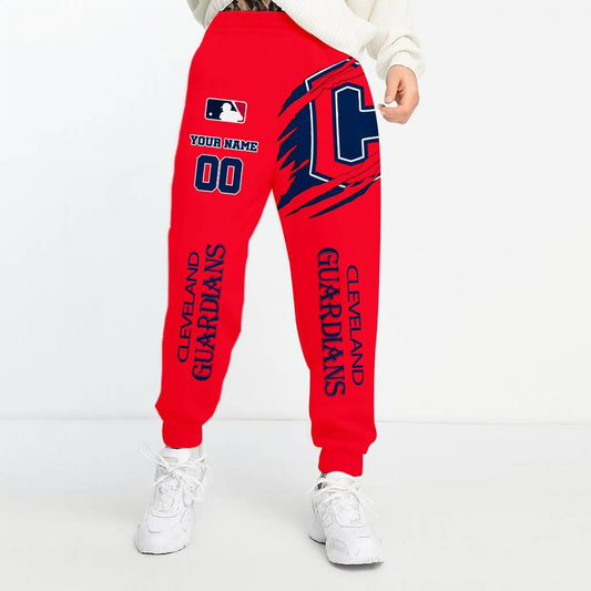 LIMITED EDITION - NEW CUSTOMIZED MLB13 CGS CLEVELAND GUARDIANS UNISEX LONG PANTS
