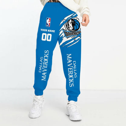 LIMITED EDITION - NEW CUSTOMIZED NBA18 DM DALLAS MAVERICKS UNISEX LONG PANTS