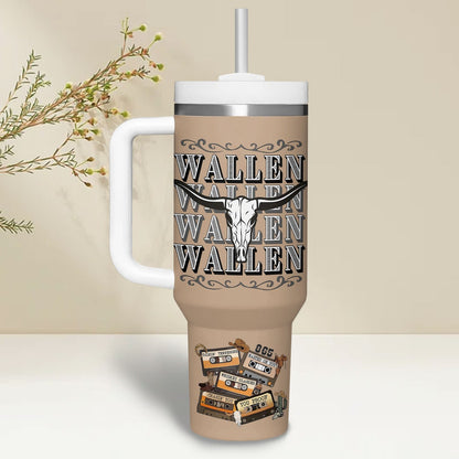 Morgan Wallen Premium 40OZ Tumbler With Handle