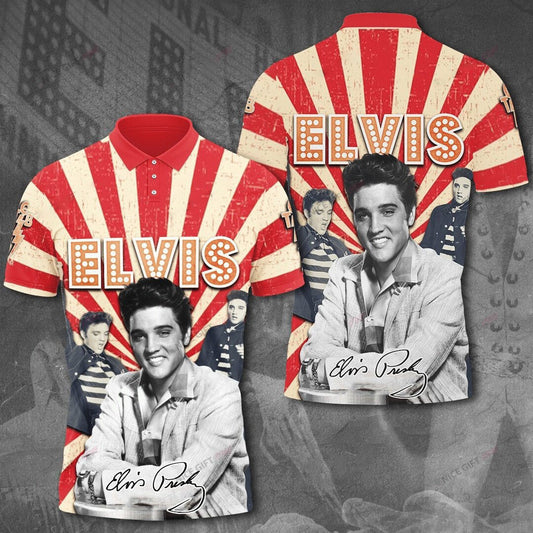 New Premium Elvis Presley Polo Shirt - EVPLCA133