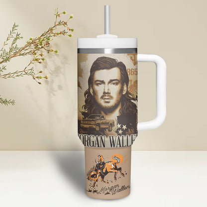 Morgan Wallen Premium 40OZ Tumbler With Handle