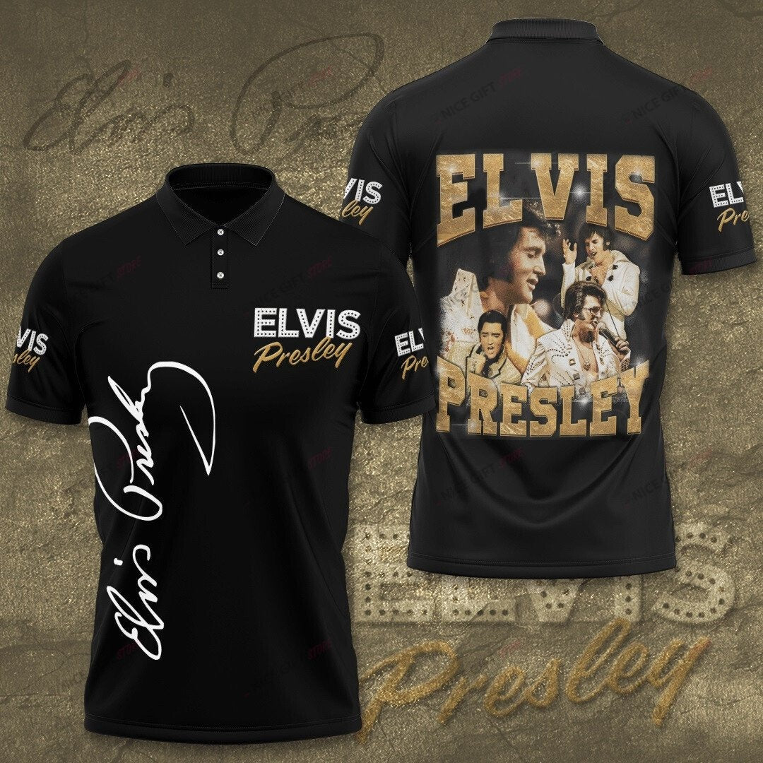 New Premium Elvis Presley Polo Shirt - EVPLCA138