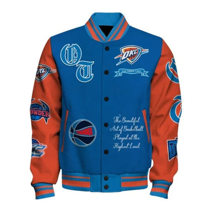 Oklahoma City Thunder Baseball Jacket
