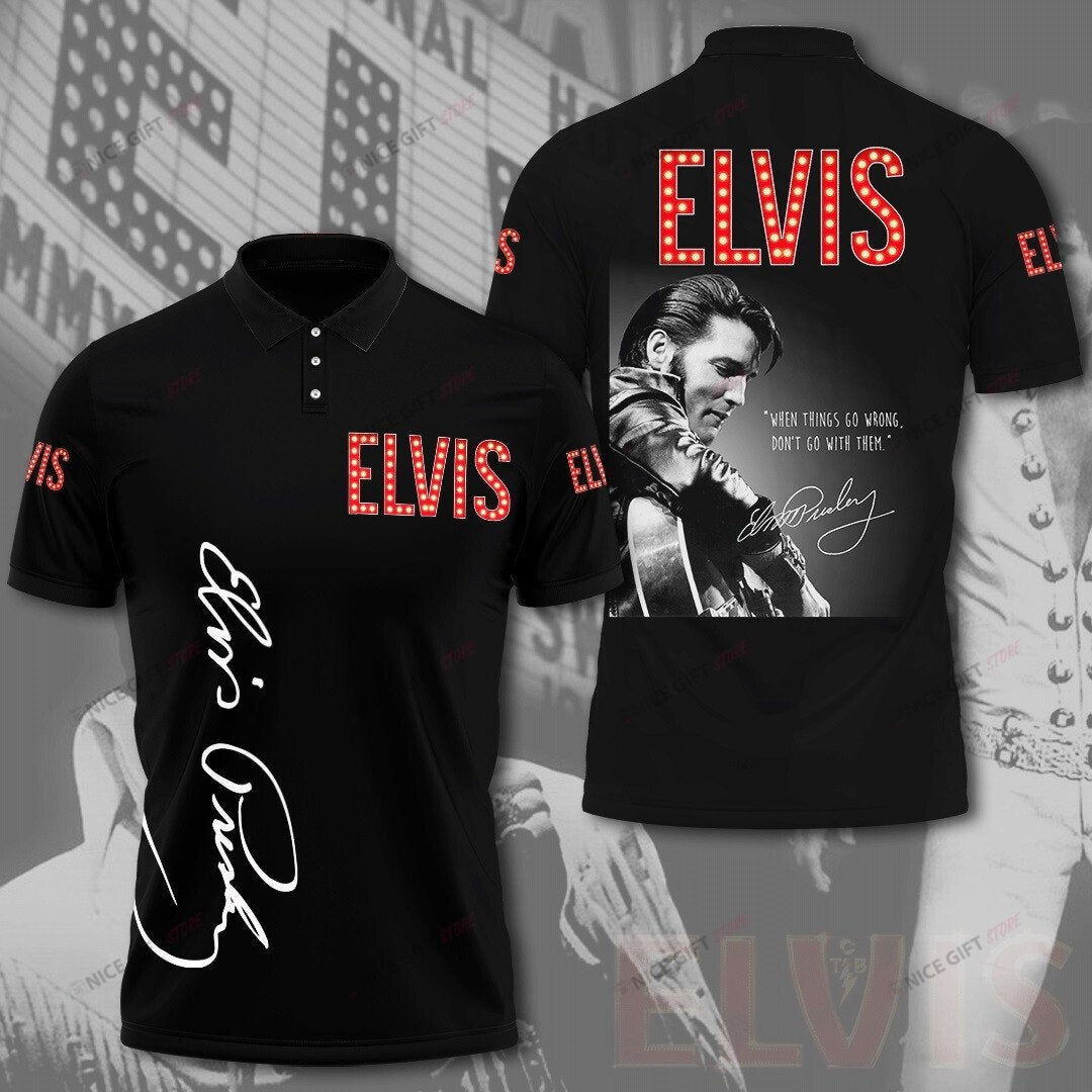 New Premium Elvis Presley Polo Shirt - EVPLCA144