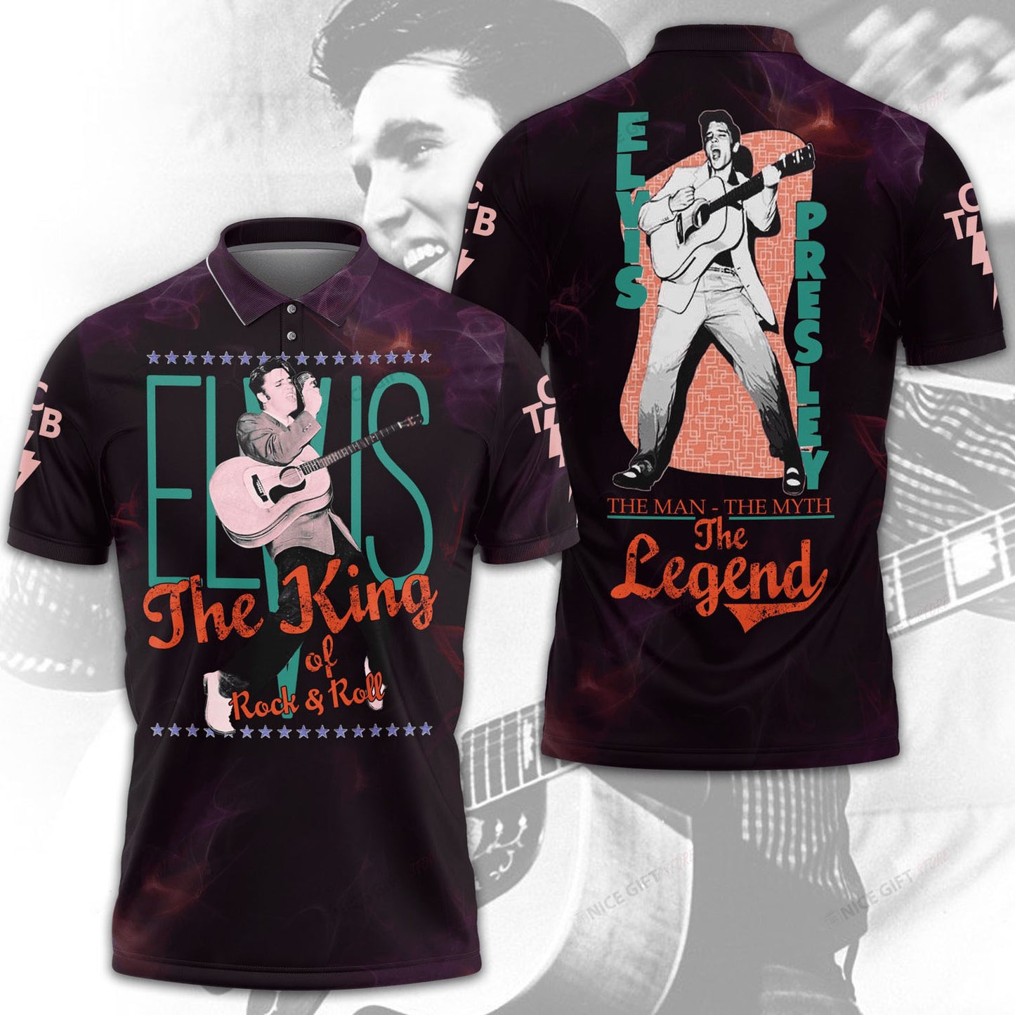 New Premium Elvis Presley Polo Shirt - EVPLCA139