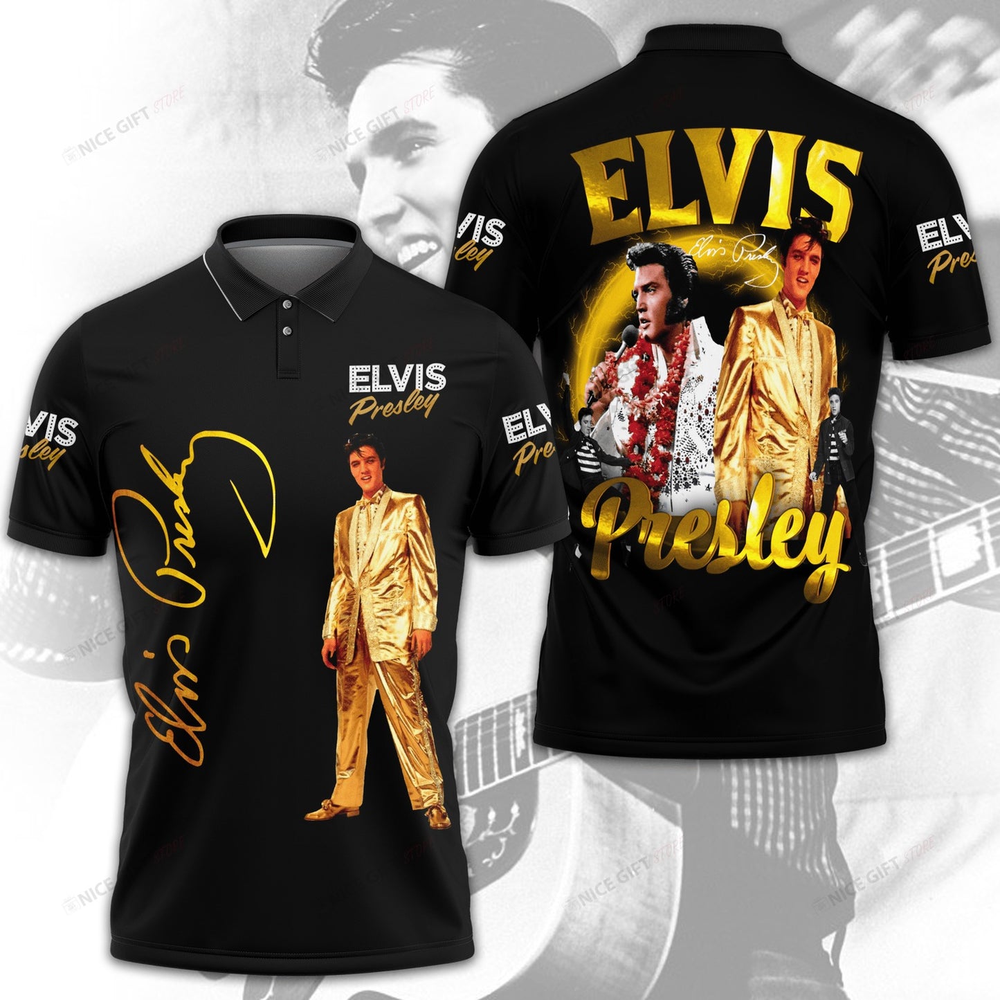 New Premium Elvis Presley Polo Shirt - EVPLCA129