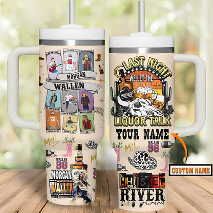 Morgan Wallen Premium 40OZ Tumbler With Handle