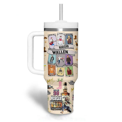 Morgan Wallen Premium 40OZ Tumbler With Handle
