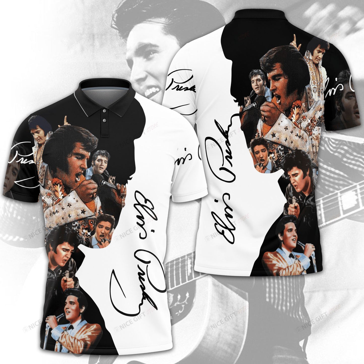 New Premium Elvis Presley Polo Shirt - EVPLCA136