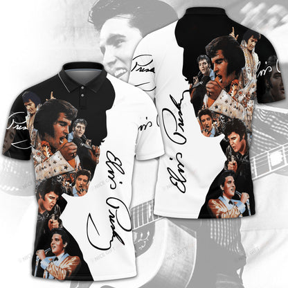 New Premium Elvis Presley Polo Shirt - EVPLCA136
