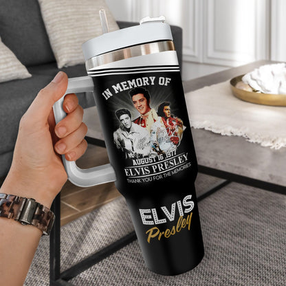 New Premium Elvis Presley 40OZ Tumbler With Handle - EVPLCAO61