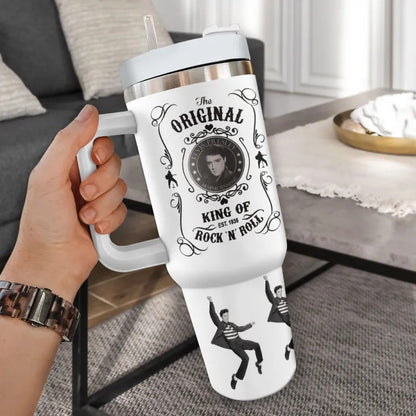 New Premium Elvis Presley 40OZ Tumbler With Handle - EVPLCAO67