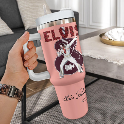 New Premium Elvis Presley 40OZ Tumbler With Handle - EVPLCAO60