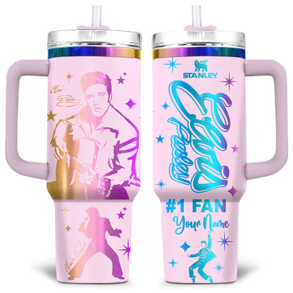 New Premium Elvis Presley 40OZ Tumbler With Handle - EVPLCAO58