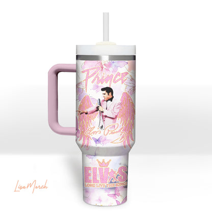 New Premium Elvis Presley 40OZ Tumbler With Handle - EVPLCAO59