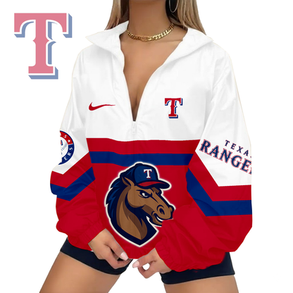 LIMITED EDITION - NEW CUSTOMIZED MLB08 TRS TEXAS RANGERS V-NECK ZIPPER SWEATSHIRT JACKET