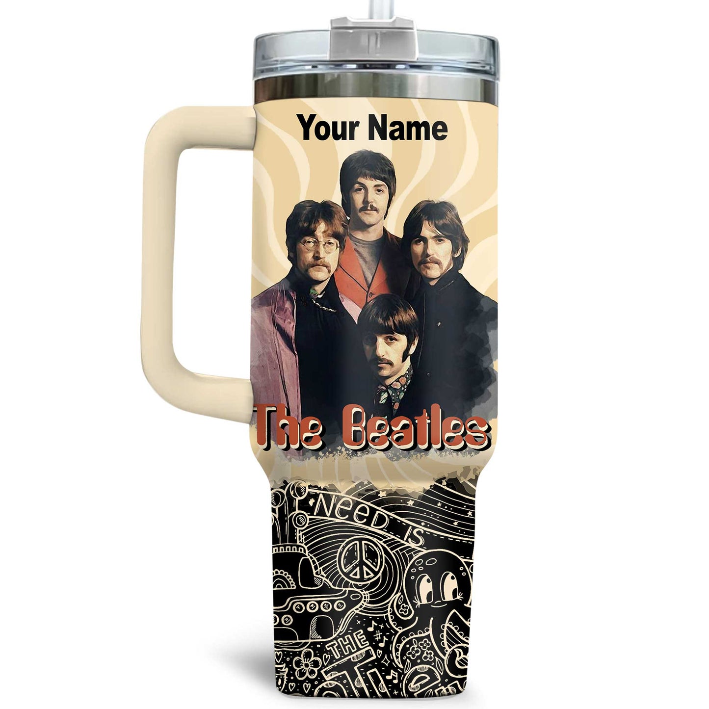 NEW PREMIUM THE BEATLES 40OZ TUMBLER