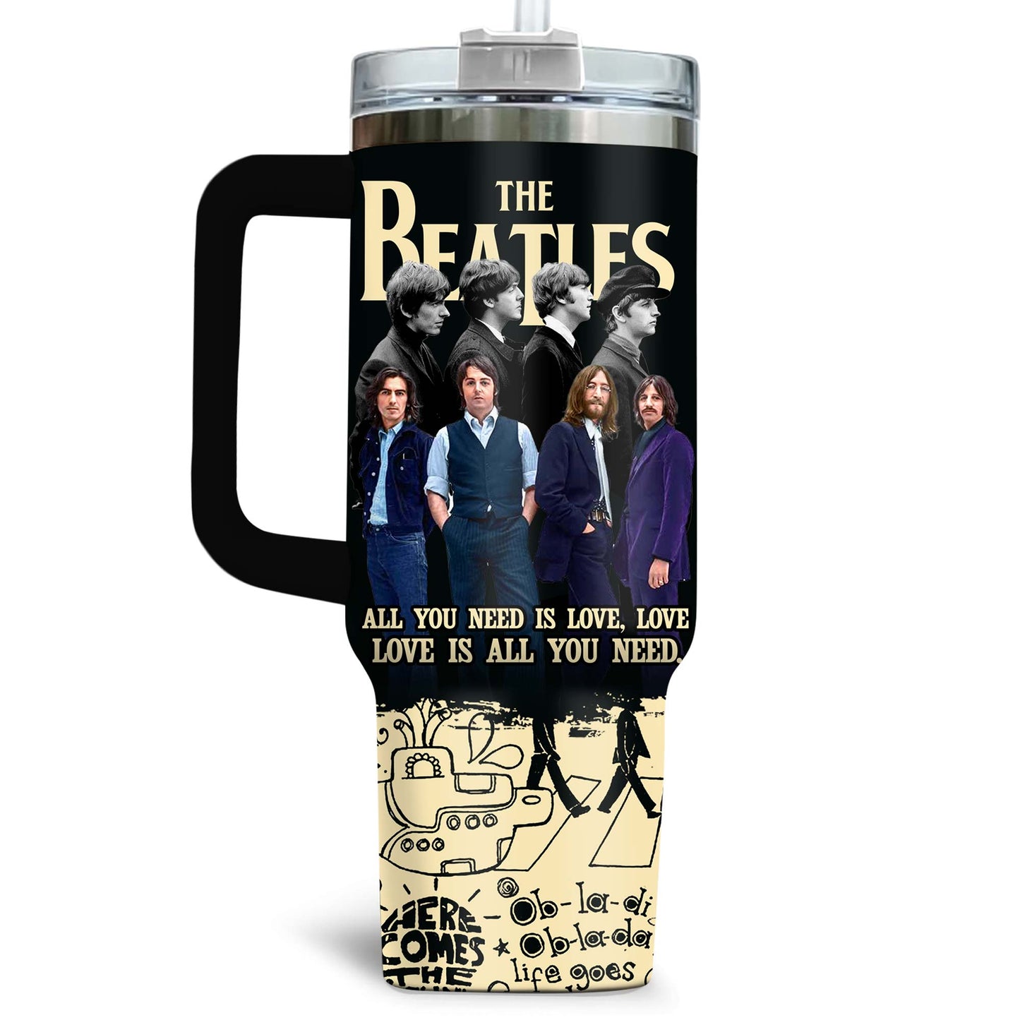 NEW PREMIUM THE BEATLES 40OZ TUMBLER