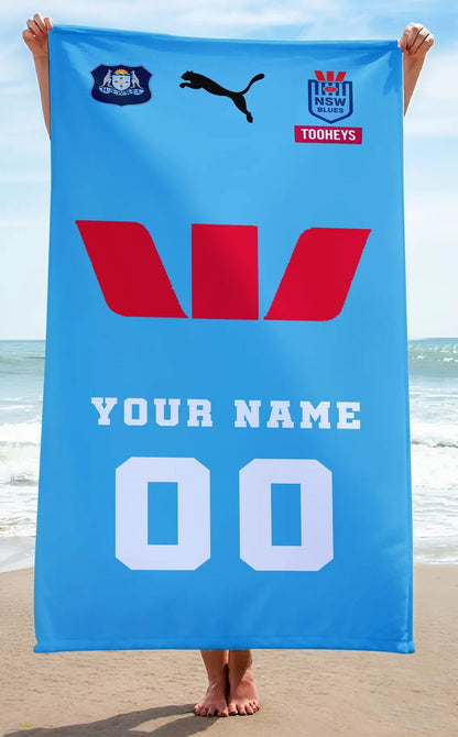 LIMITED EDITION - NEW 19 NSW PERSONALIZED BEACH TOWEL GIFT FOR FANS